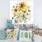 Designart - Vintage Chrysanthemums and Sunflowers - Traditional Canvas Wall Art Print